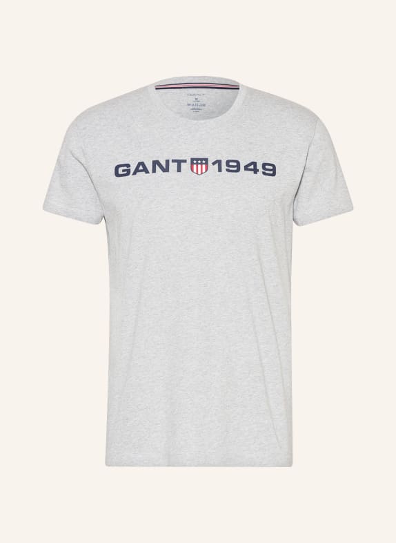GANT Lounge-Shirt RETRO SHIELD GRAU