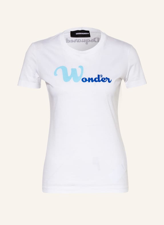 DSQUARED2 T-Shirt WEISS/ BLAU/ HELLBLAU