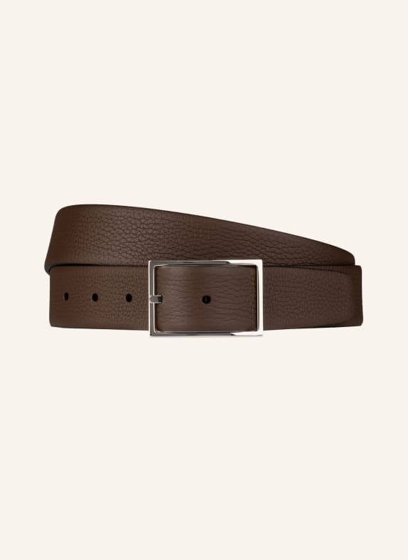 SIMONNOT-GODARD Reversible leather belt BROWN