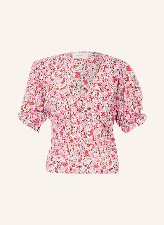NEO NOIR Blouse-style shirt RIA PINK/ LIGHT GREEN/ RED