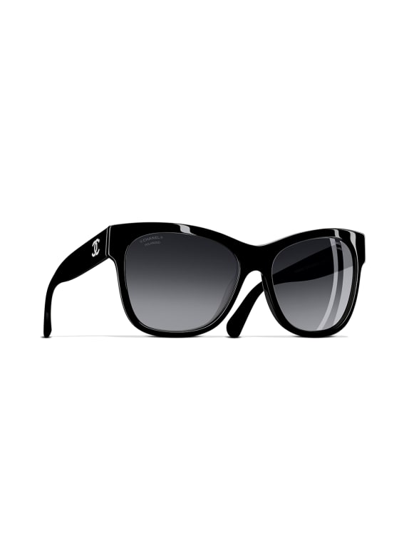 CHANEL Square sunglasses BLACK & GRAY POLARIZED