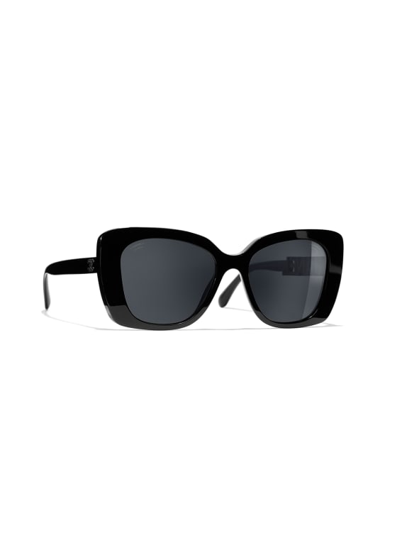 CHANEL Square sunglasses BLACK & GRAY POLARIZED