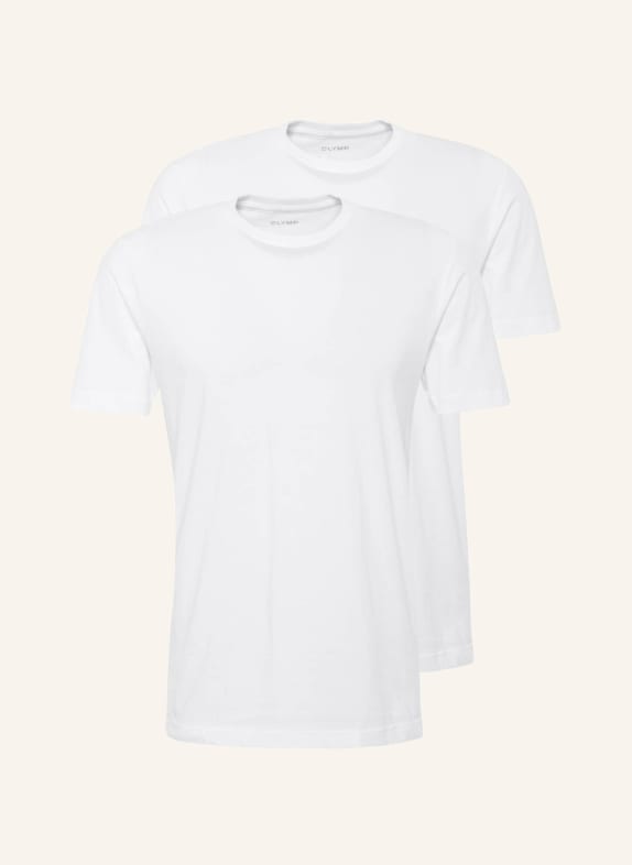 OLYMP 2er-Pack T-Shirts WEISS