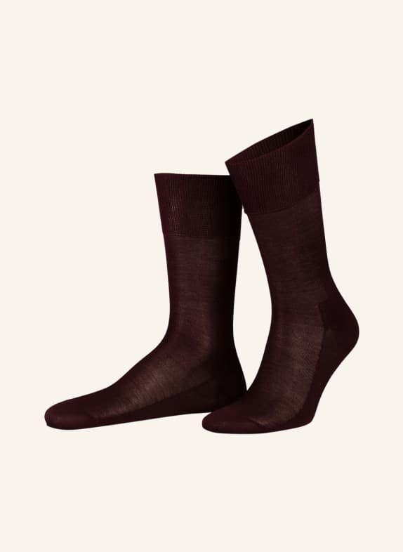 FALKE Socks LUXURY NO.4 PURE SILK made of silk 8596 BAROLO