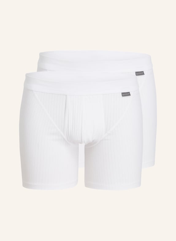 SCHIESSER 2er-Pack Boxershorts COTTON ESSENTIALS WEISS