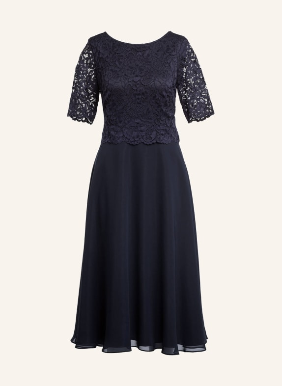 Vera Mont Cocktailkleid mit Spitzenbesatz DUNKELBLAU