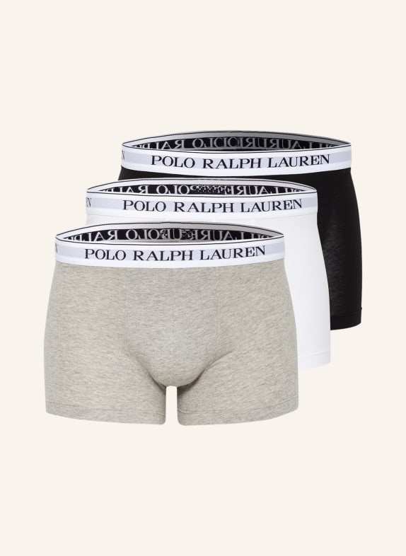 POLO RALPH LAUREN 3er-Pack Boxershorts HELLGRAU/ WEISS/ SCHWARZ