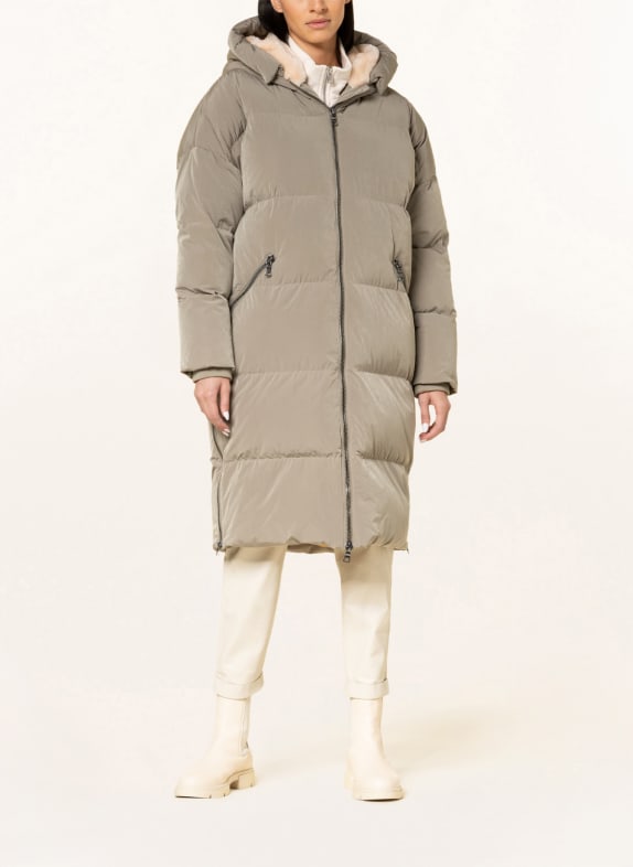 BLONDE No.8 Steppmantel ICE mit Kunstfellbesatz