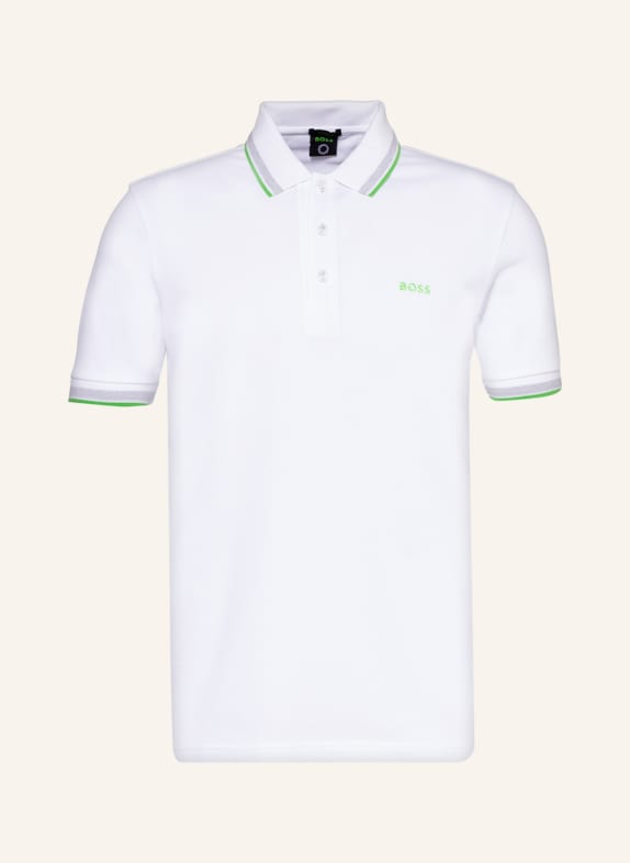 BOSS Piqué polo shirt PADDY CURVED regular fit WHITE