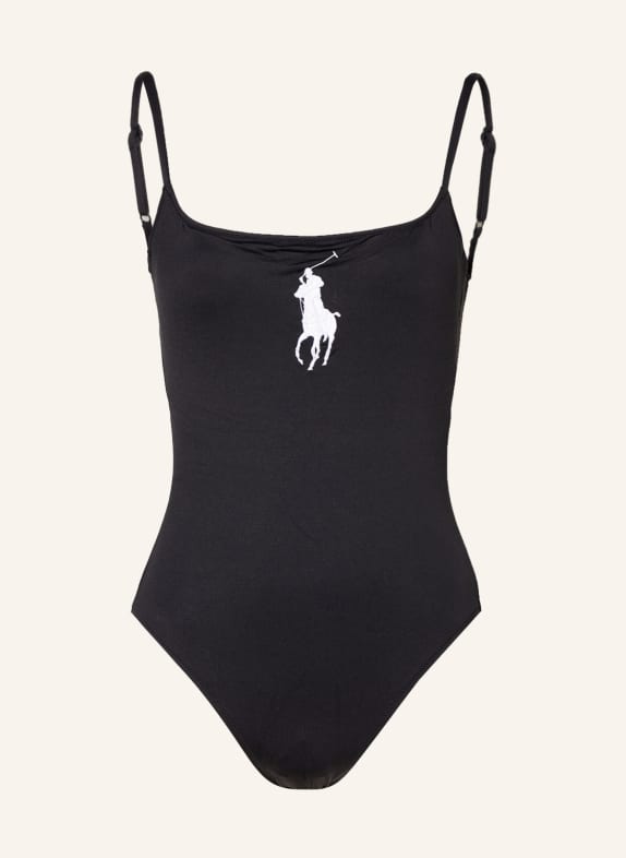 POLO RALPH LAUREN Badeanzug LOGO ICONS  SCHWARZ
