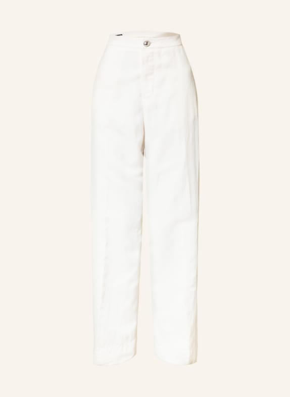 JIL SANDER Trousers with linen WHITE