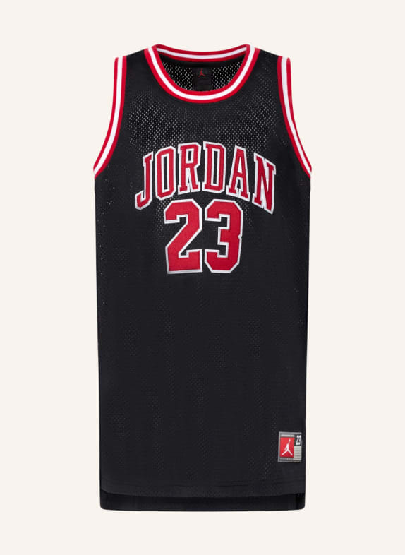JORDAN Tank top JORDAN 23 z siateczki CZARNY/ CZERWONY