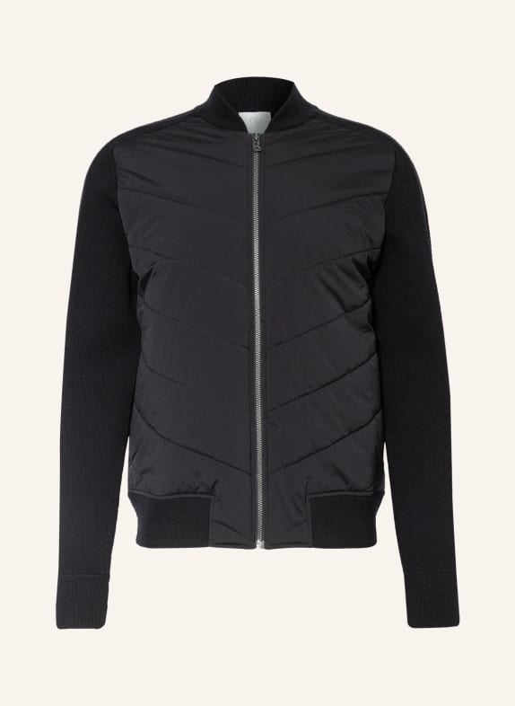 BOGNER Strickjacke FLO im Materialmix SCHWARZ