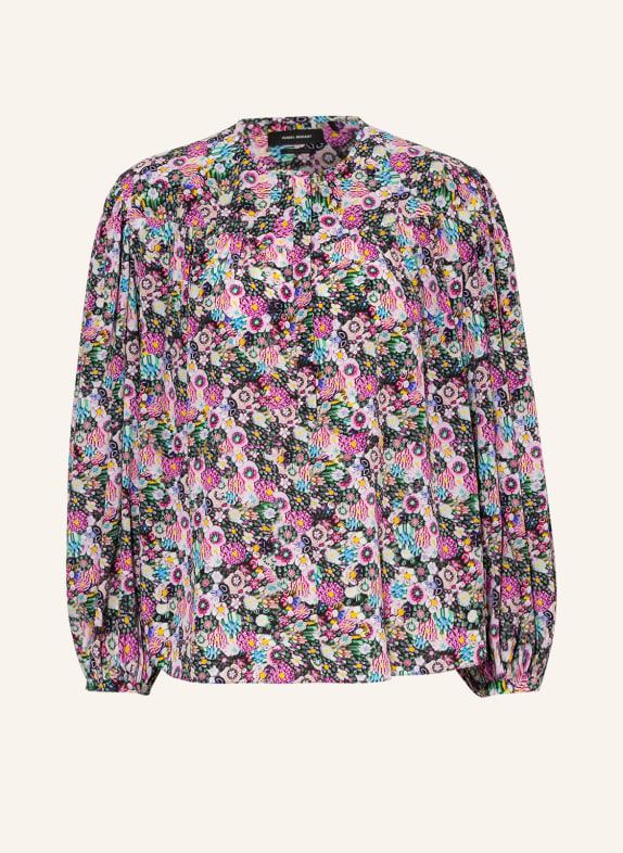 ISABEL MARANT Blouse-style shirt BRUNILLE in silk PINK/ GREEN/ LIGHT BLUE