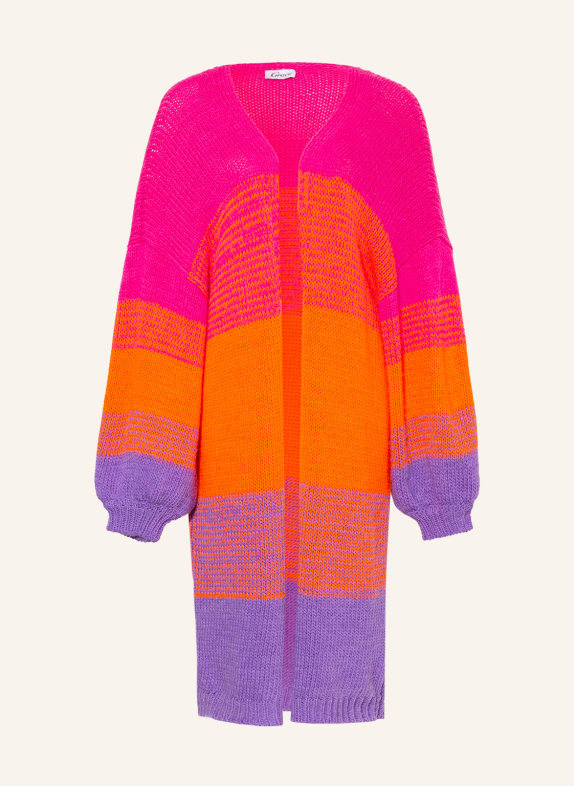 Grace Dzianinowe wdzianko JASKRAWY POMARAŃCZOWY / JASNOFIOLETOWY / MOCNORÓŻOWY