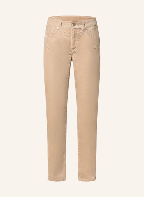 MAC Spodnie RICH z imitacji jeansu BEŻOWY