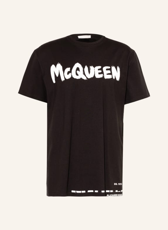 Alexander McQUEEN T-Shirt SCHWARZ/ WEISS
