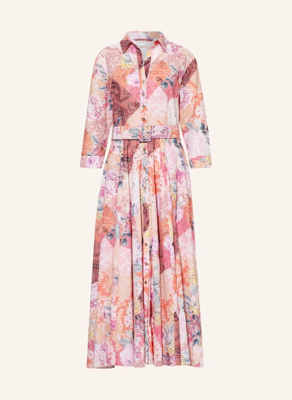 MARYAN MEHLHORN Hemdblusenkleid EUPHORIA mit 3/4-Arm HELLROT/ ROSA/ HELLGRÜN