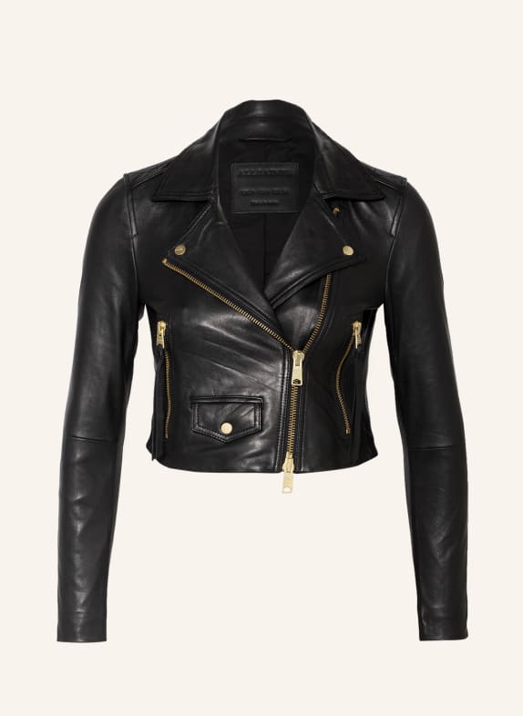 ALLSAINTS Leather jacket ELORA BLACK