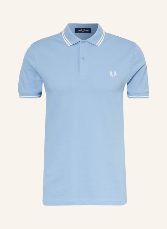 FRED PERRY Piqué poloshirt M3600 straight fit LIGHT BLUE