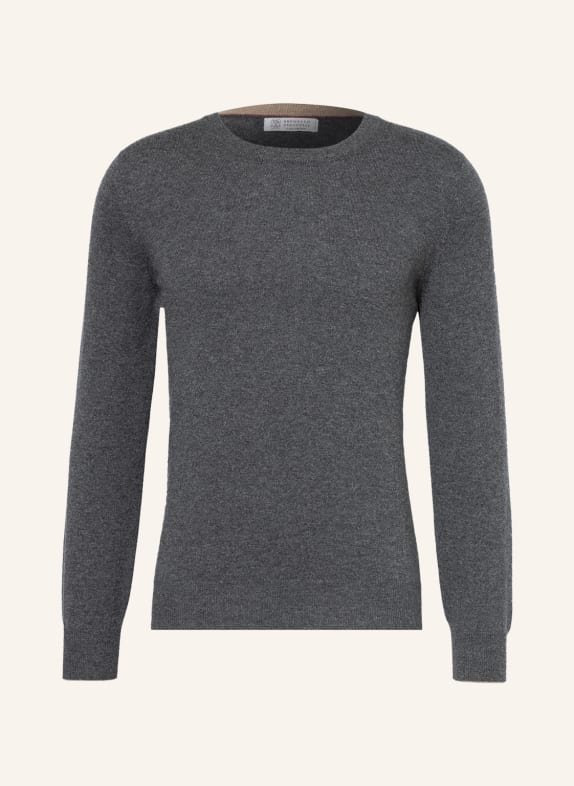 BRUNELLO CUCINELLI Cashmere-Pullover DUNKELGRAU
