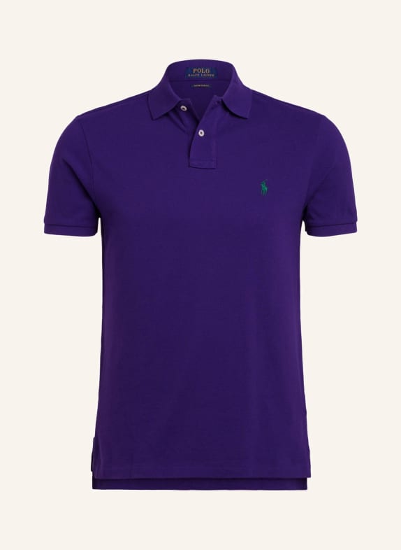 POLO RALPH LAUREN Koszulka polo z piki custom slim fit  FIOLETOWY