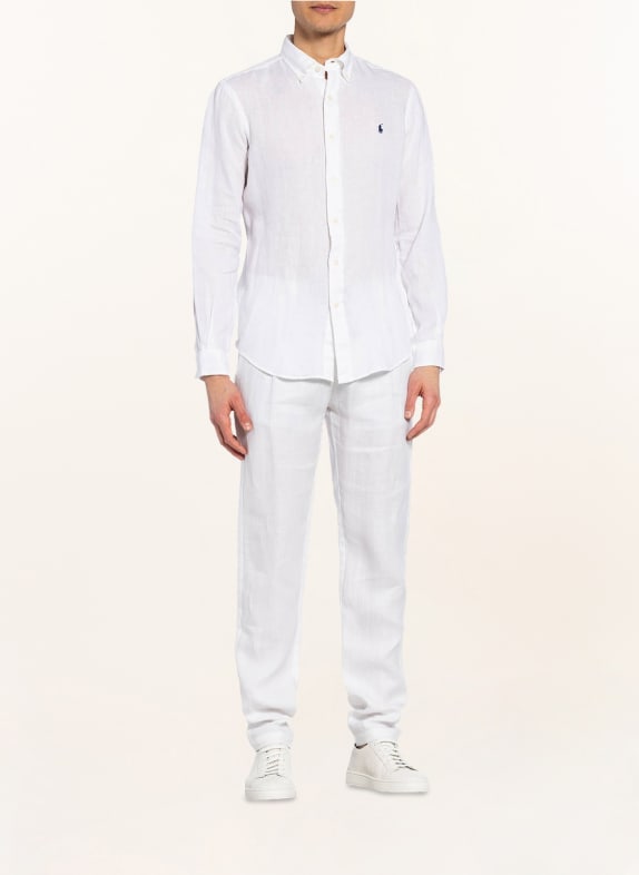 POLO RALPH LAUREN Linen shirt Custom Fit WHITE