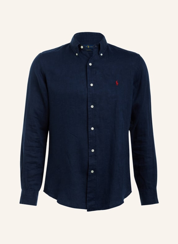 POLO RALPH LAUREN Leinenhemd Custom Fit DUNKELBLAU