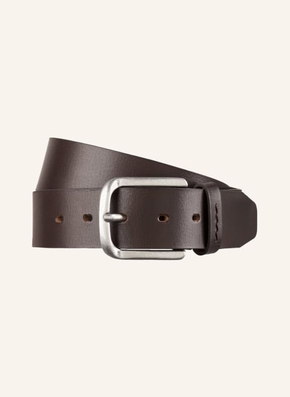 BRAX Leather belt DARK BROWN