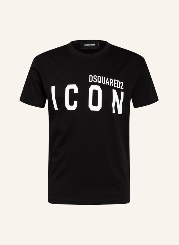 DSQUARED2 T-Shirt ICON SCHWARZ/ WEISS