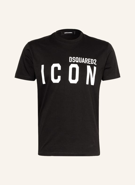 DSQUARED2 T-Shirt ICON SCHWARZ/ WEISS