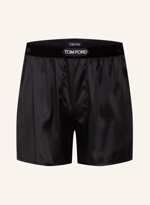 TOM FORD Boxer shorts in silk BLACK