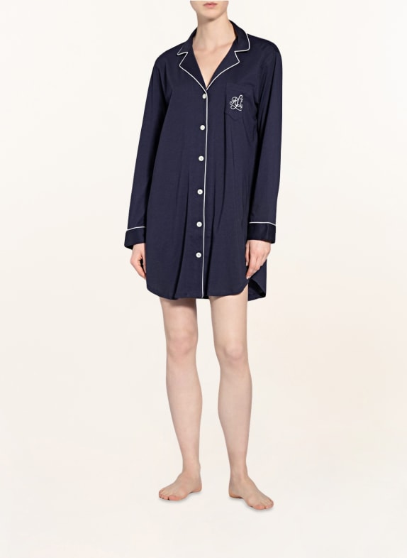 LAUREN RALPH LAUREN nachtjapon DONKERBLAUW