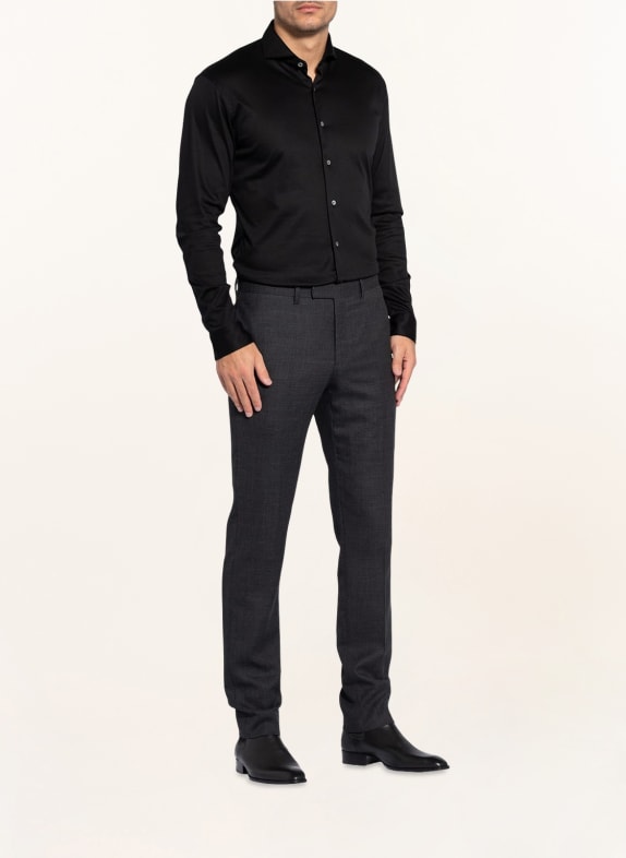 van Laack Jersey overhemd PER Tailor Fit ZWART