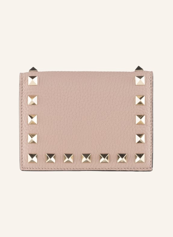 VALENTINO GARAVANI Geldbörse ROCKSTUD mit Nieten ROSÉ