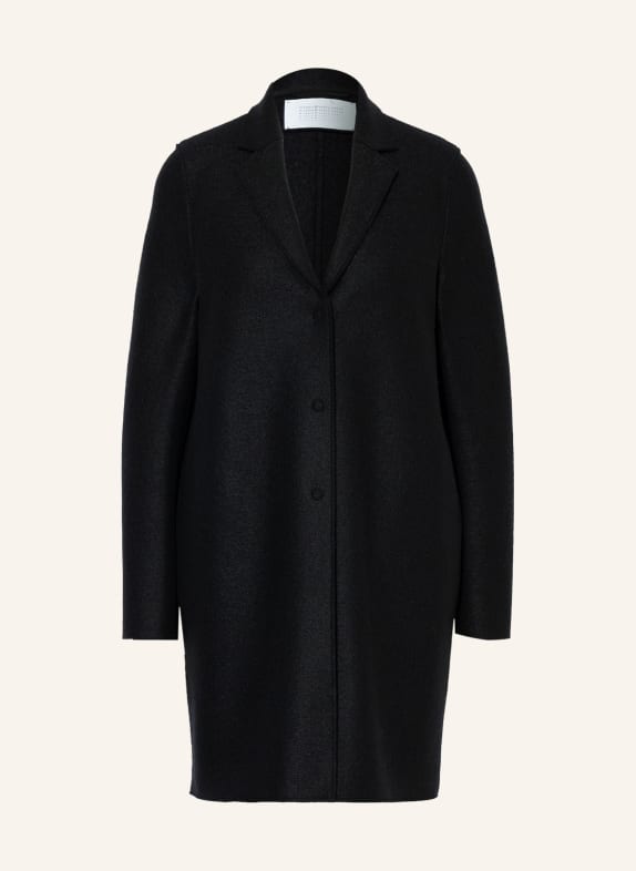 HARRIS WHARF LONDON Wool coat BLACK