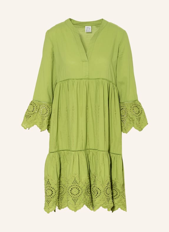Emily VAN DEN BERGH Kleid mit Lochspitze und Volants