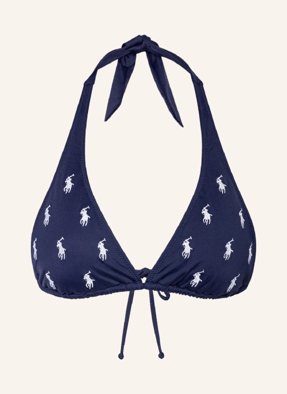 POLO RALPH LAUREN Triangle bikini top LOGO ICONS DARK BLUE