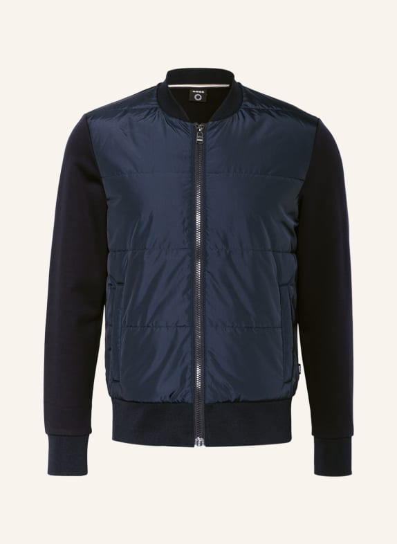 BOSS Sweat jacket SKILES in mixed materials DARK BLUE