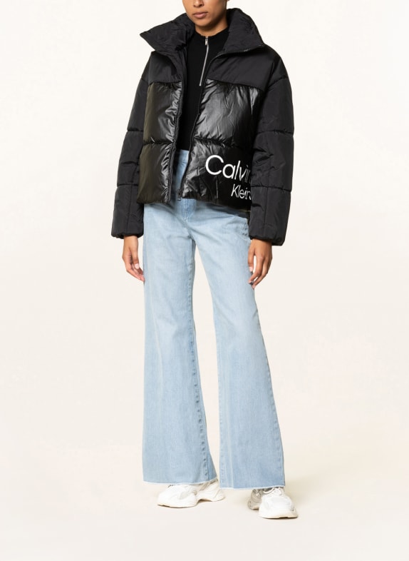 Calvin Klein Jeans Kurtka pikowana oversize z izolacją PrimaLoft® CZARNY