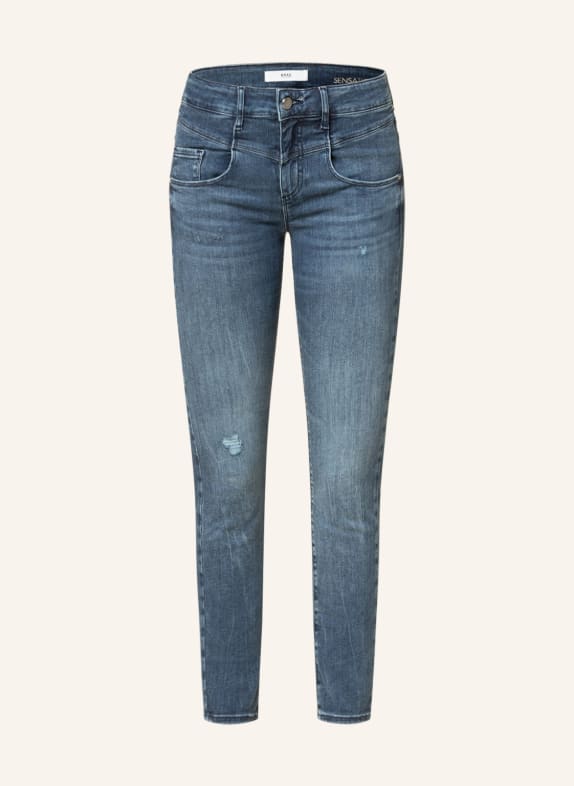 BRAX Skinny Jeans ANA 29 USED BLUE DESTROY & REPAIR