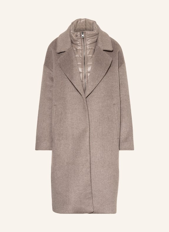 darling harbour Coat with detachable trim TAUPE