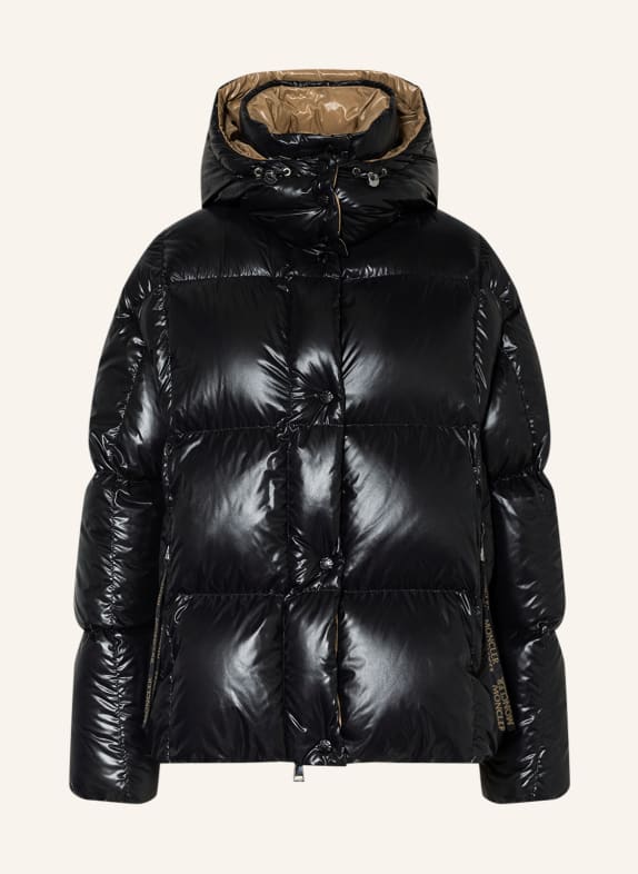 MONCLER Down jacket PARANA with removable hood BLACK/ CAMEL