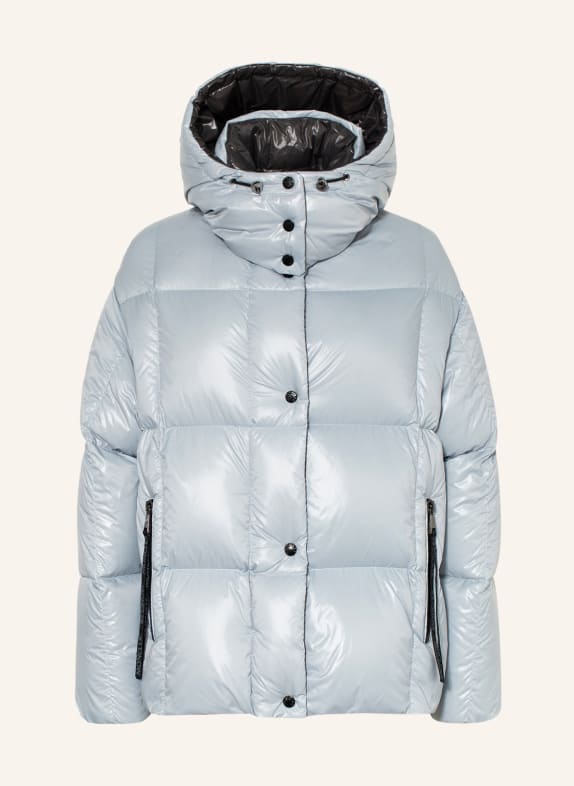 MONCLER Down jacket PARANA with removable hood LIGHT GRAY