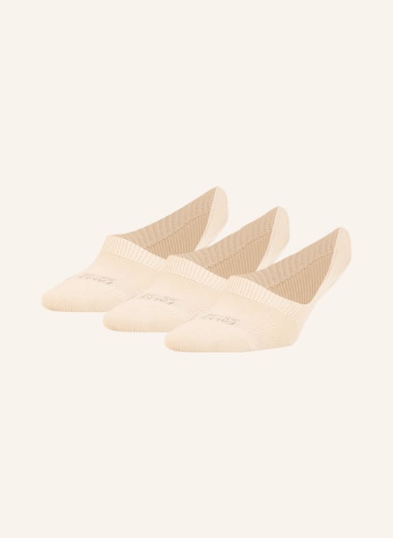 FALKE 3-pack footsies STEP HIGH CUT CREAM