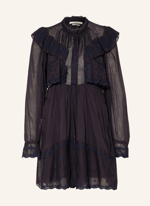 MARANT ÉTOILE Dress LIMPEZA with lace and frills DARK BLUE