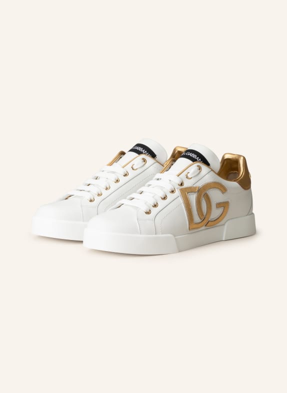 DOLCE & GABBANA Sneakers PORTOFINO WHITE/ GOLD