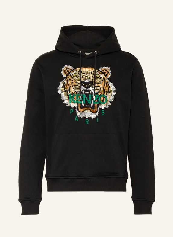 KENZO Bluza z kapturem TIGER CZARNY