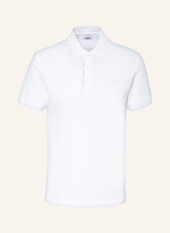 BURBERRY Piqué polo shirt EDDIE WHITE