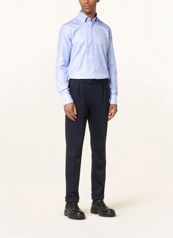 ARTIGIANO Piqué-skjorte Classic Fit LYSEBLÅ